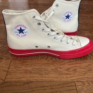 Converse High-Top Sneakers - White and Red